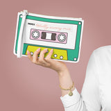 Totally Sunny Cassette Tape Faux Leather Clutch Bag