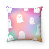 Gradient Ghosts Halloween Throw Pillow