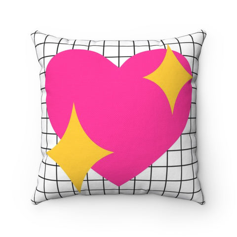 Heart Emoji Valentine's Throw Pillow