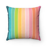 Rainbow Stripe Throw Pillow