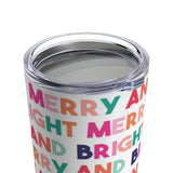 Merry and Bright Stainless Steel Tumbler