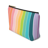 Rainbow Stripe Zipper Pouch