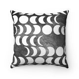 Moon Phases Spooky Halloween Throw Pillow