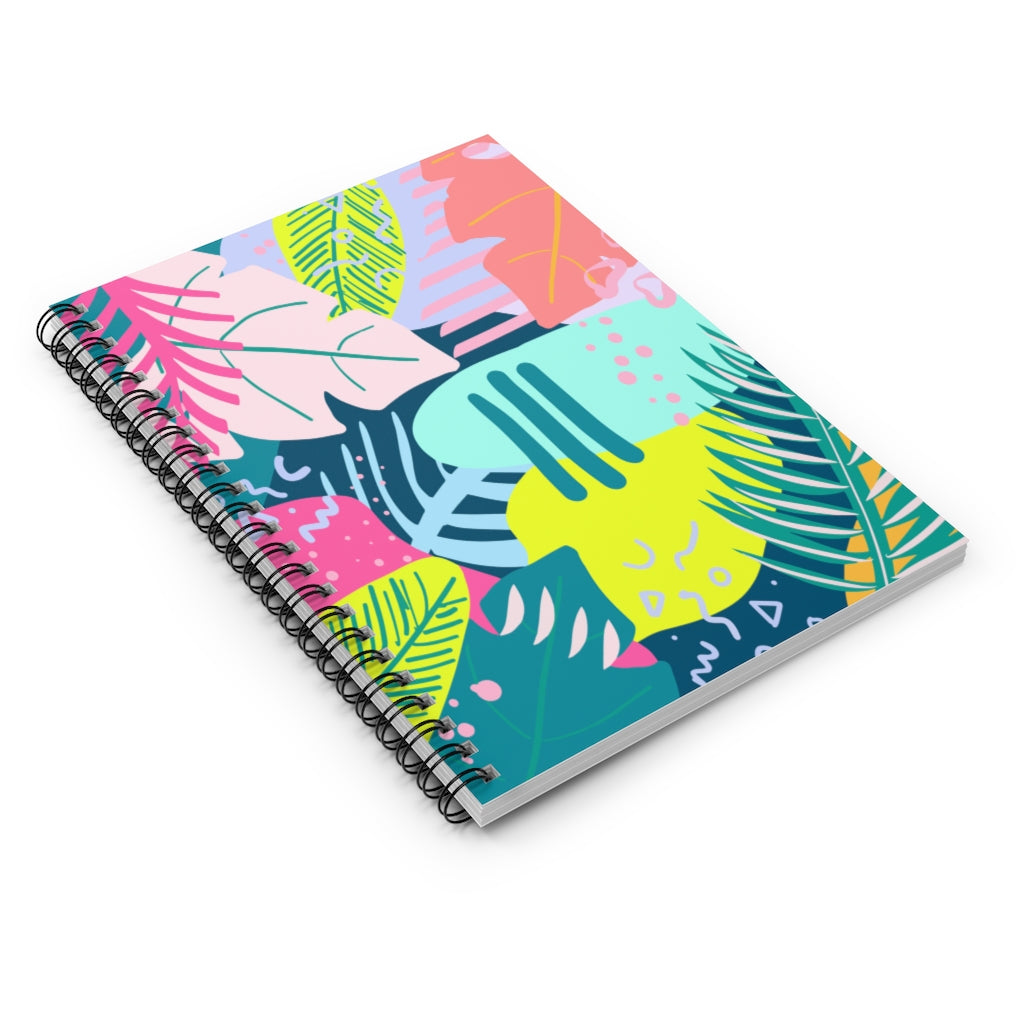 80s Tropical Patterned Notebook - Ruled Line – Kailo Chic