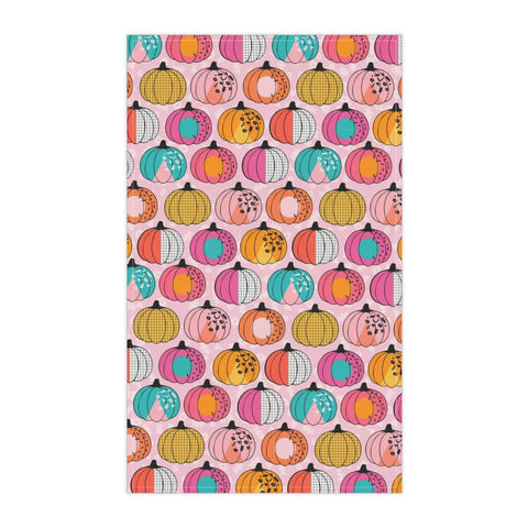 80's Pumpkins Halloween Tea Towel