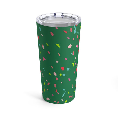 Green Confetti Stainless Steel Tumbler