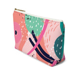 Abstract Cactus Print Zipper Pouch