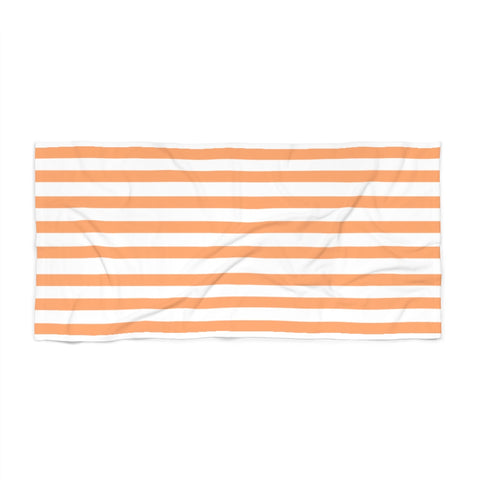 Peach Cabana Stripe Beach Towel