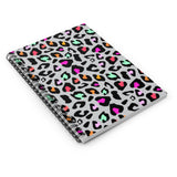 Neon Leopard Spiral Notebook - Ruled Line