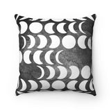 Moon Phases Spooky Halloween Throw Pillow