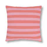 Coral and Pink Stripe Outdoor Pillows