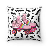 Spider Web Roller Skates Halloween Throw Pillow Case -No Insert