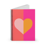 Color Block Heart Spiral Notebook - Ruled Line