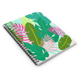 Tropical Palm Leaf Notebook - Ruled Line