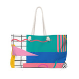 80's Memphis Design Print Summer Tote Bag
