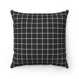 80's Themed Throw Pillow- Black Grid
