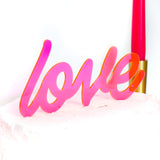 Neon Love Sign Acrylic Cake Topper