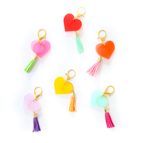 Heart Tassel Keychain