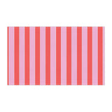 Red and Pink Stripe Christmas Tea Towel