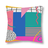 80's Memphis Pattern Outdoor Pillows