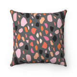 Halloween Terrazzo Throw Pillow