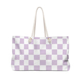 Periwinkle purple grid  Summer Tote Bag