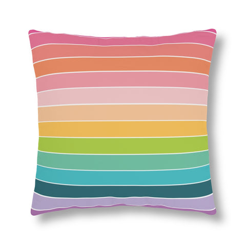 Rainbow Stripe Outdoor Pillows