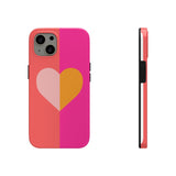 Color Blocked Heart Phone Case