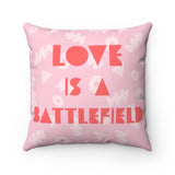 Love is a Battlefield Valentine's Throw Pillow