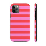 Red and Pink Stripe Phone Case