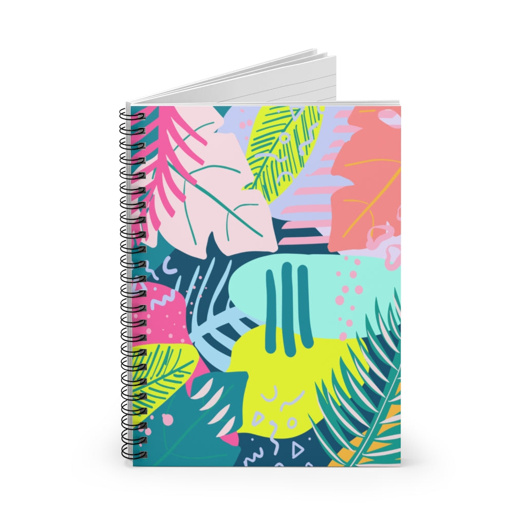 80s Tropical Patterned Notebook - Ruled Line – Kailo Chic