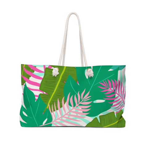 Tropical Print Summer Tote Bag