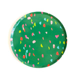 Green Confetti Paper Plates