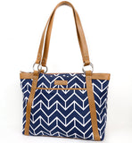 Navy Arrows Laptop Tote