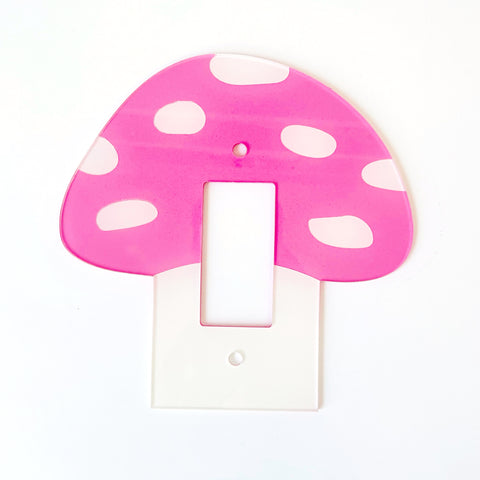 Mushroom light switch plate