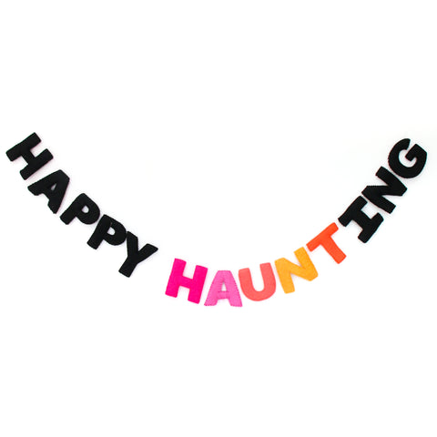 Happy Haunting Halloween Felt Garland