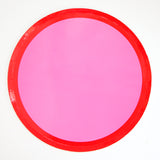 Red and Hot Pink Color Blocked Paper Party Ware